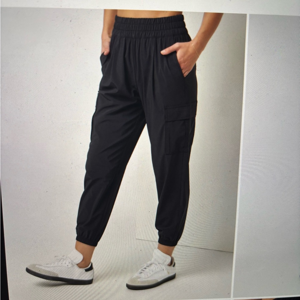 Black Cargo Jogger Pants